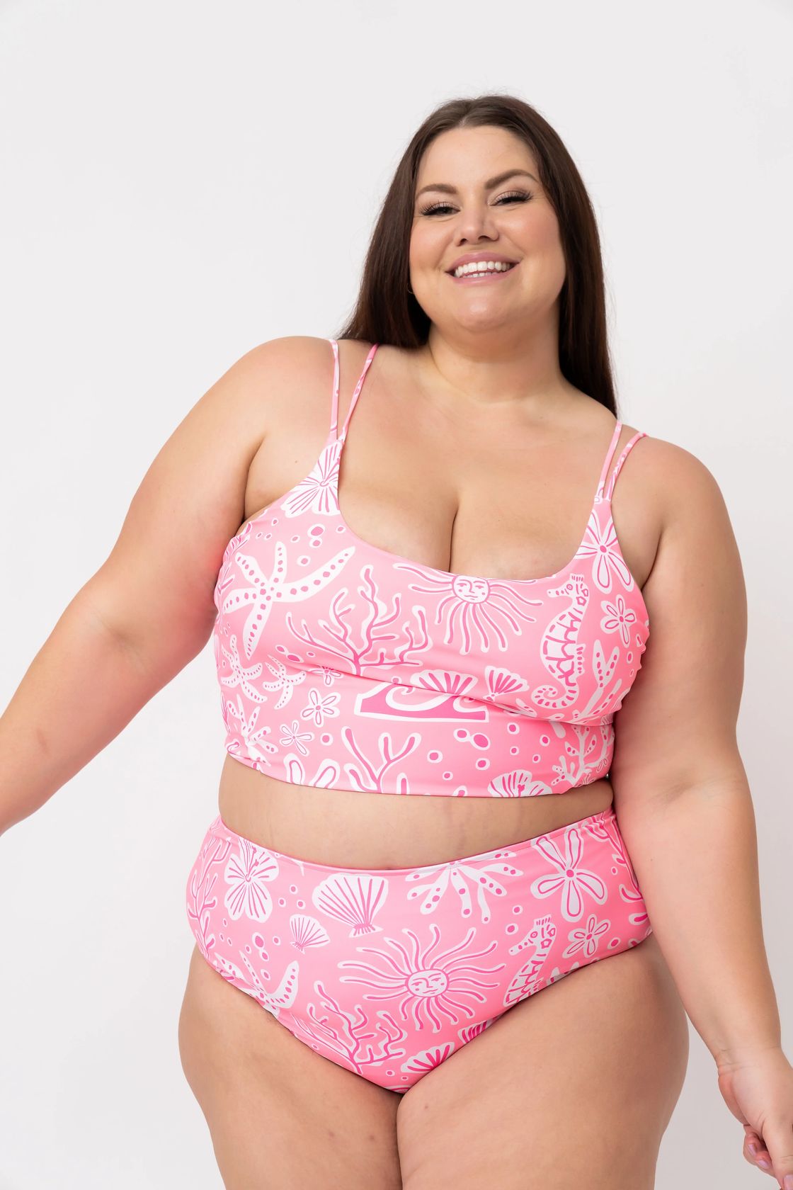 The Oceans Calling Double Strap Swim Top-300 SWIMWEAR-CORAL REEF SWIM-Heathered Boho Boutique, Women's Fashion and Accessories in Palmetto, FL