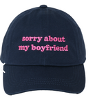 "Sorry About My Boyfriend" Cap-330 Headwear-Joia Trading-Heathered Boho Boutique, Women's Fashion and Accessories in Palmetto, FL