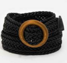 Wooden Circle Buckle Braided Belt-340 Other Accessories-Fame Accessories-Heathered Boho Boutique, Women's Fashion and Accessories in Palmetto, FL