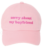 "Sorry About My Boyfriend" Cap-330 Headwear-Joia Trading-Heathered Boho Boutique, Women's Fashion and Accessories in Palmetto, FL