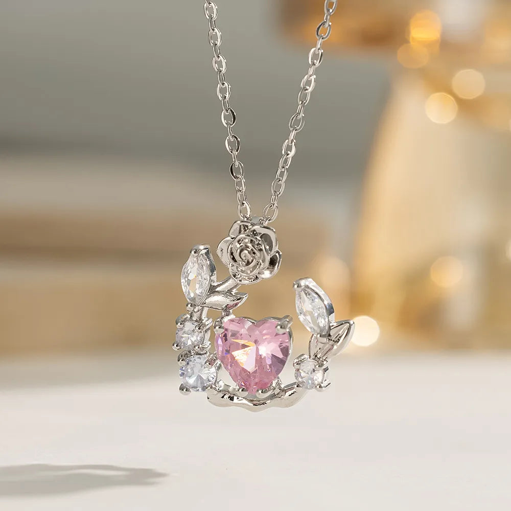 Blush & Bloom Heart Necklace-310 JEWELRY-NIHAO JEWELRY-Heathered Boho Boutique, Women's Fashion and Accessories in Palmetto, FL
