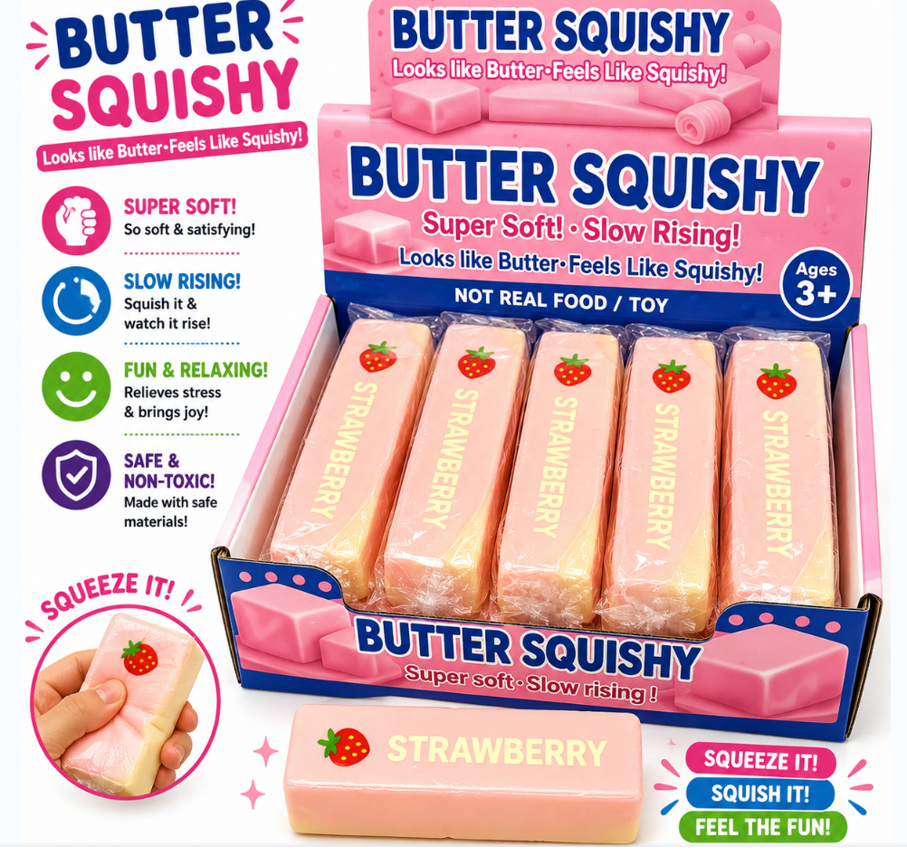 Strawberry Butter Squish-340 OTHER ACCESSORIES-QUEEN DESIGNS-Heathered Boho Boutique, Women's Fashion and Accessories in Palmetto, FL