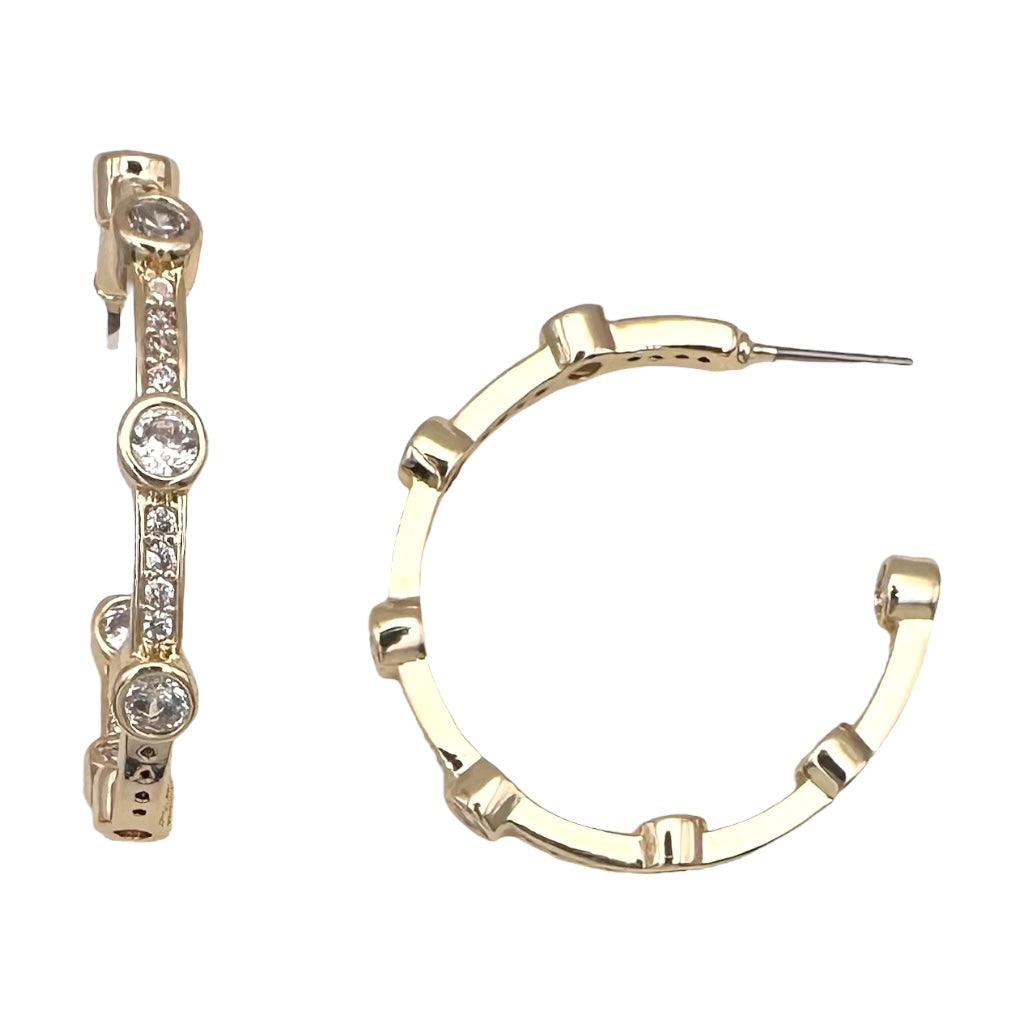 Paris by Day Hoop Earring-310 Jewelry-Millenx Accessories, LLC.-Heathered Boho Boutique, Women's Fashion and Accessories in Palmetto, FL