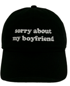 "Sorry About My Boyfriend" Cap-330 Headwear-Joia Trading-Heathered Boho Boutique, Women's Fashion and Accessories in Palmetto, FL