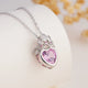 👑 Crown Jewel Heart Necklace-310 JEWELRY-NIHAO JEWELRY-Heathered Boho Boutique, Women's Fashion and Accessories in Palmetto, FL