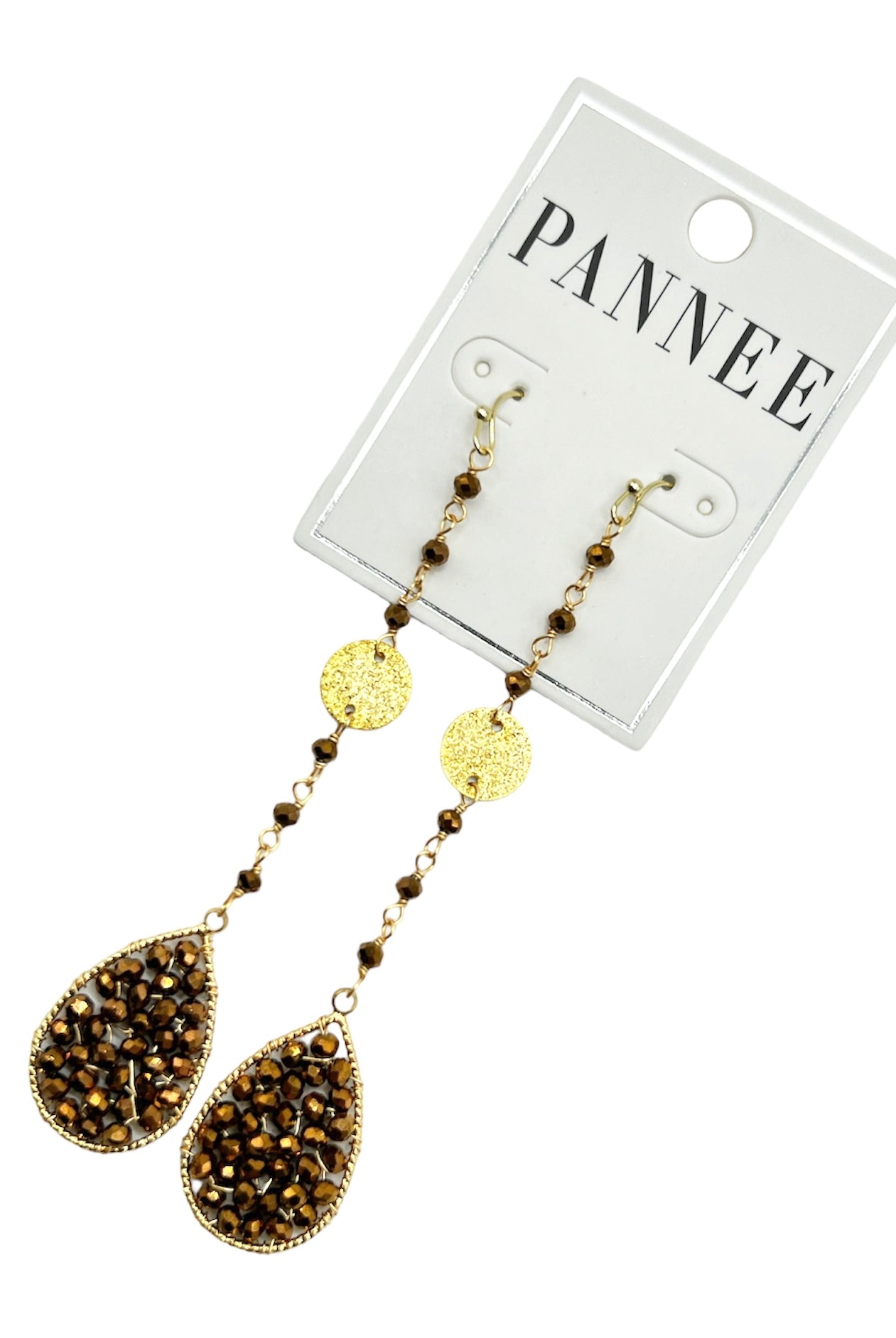 Filling In Beaded Teardrop Earring-310 Jewelry-Pannee-Heathered Boho Boutique, Women's Fashion and Accessories in Palmetto, FL