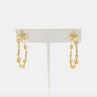 CZ Star Hoop Earrings-310 Jewelry-OMGBLINGS-Heathered Boho Boutique, Women's Fashion and Accessories in Palmetto, FL