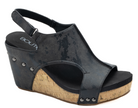 Black Metallic Tiffanee Wedges by Corky-350 Shoes-Corkys-Heathered Boho Boutique, Women's Fashion and Accessories in Palmetto, FL