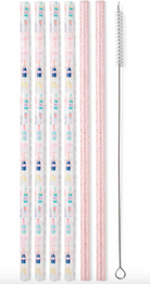 Pop Fizz + Pink Glitter Reusable Straw Set-340 Other Accessories-Swig-Heathered Boho Boutique, Women's Fashion and Accessories in Palmetto, FL