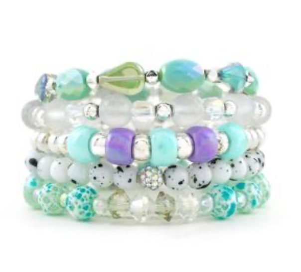 Italy Jar Stack-310 Jewelry-Erimish-Heathered Boho Boutique, Women's Fashion and Accessories in Palmetto, FL