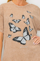 Butterfly Dreamer Top-110 Short Sleeve Top-J. Her-Heathered Boho Boutique, Women's Fashion and Accessories in Palmetto, FL
