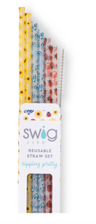 Picnic Reusable Straw Set-340 Other Accessories-Swig-Heathered Boho Boutique, Women's Fashion and Accessories in Palmetto, FL