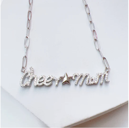 Cheer Mom Necklace-310 Jewelry-Treasure Jewels-Heathered Boho Boutique, Women's Fashion and Accessories in Palmetto, FL