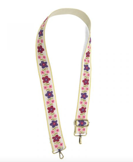 Folk Floral Embroidered Guitar Strap-340 Other Accessories-Joy Susan-Heathered Boho Boutique, Women's Fashion and Accessories in Palmetto, FL