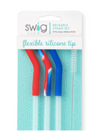 All American Reusable Straw Set (40oz Mega Mug)-340 Other Accessories-Swig-Heathered Boho Boutique, Women's Fashion and Accessories in Palmetto, FL