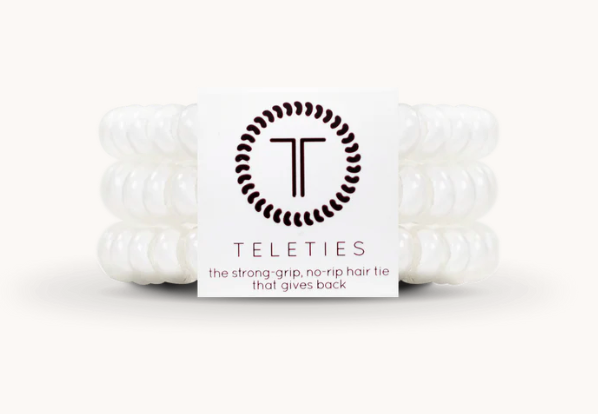 Coconut White Teleties-340 Other Accessories-Teleties-Heathered Boho Boutique, Women's Fashion and Accessories in Palmetto, FL