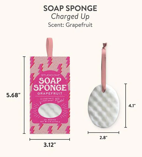 Charged Up Soap Sponge-340 Other Accessories-Studio Oh!-Heathered Boho Boutique, Women's Fashion and Accessories in Palmetto, FL