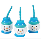 Snowman-Shaped Plastic Cup with Lid & Straw-340 Other Accessories-Fun Express-Heathered Boho Boutique, Women's Fashion and Accessories in Palmetto, FL