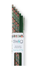 Classic Nutcracker + Green Glitter Reusable Straw Set-400 Takeover/Pre-Order-Swig-Heathered Boho Boutique, Women's Fashion and Accessories in Palmetto, FL