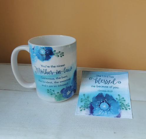 Mother-in-law Mug & Coaster Set-340 Other Accessories-Abbey + CA Gift-Heathered Boho Boutique, Women's Fashion and Accessories in Palmetto, FL