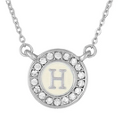 Mayra Enamel Initial Necklace in Silver-310 Jewelry-Maya J-Heathered Boho Boutique, Women's Fashion and Accessories in Palmetto, FL