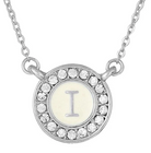 Mayra Enamel Initial Necklace in Silver-310 Jewelry-Maya J-Heathered Boho Boutique, Women's Fashion and Accessories in Palmetto, FL