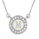 Mayra Enamel Initial Necklace in Silver-310 Jewelry-Maya J-Heathered Boho Boutique, Women's Fashion and Accessories in Palmetto, FL