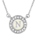 Mayra Enamel Initial Necklace in Silver-310 Jewelry-Maya J-Heathered Boho Boutique, Women's Fashion and Accessories in Palmetto, FL