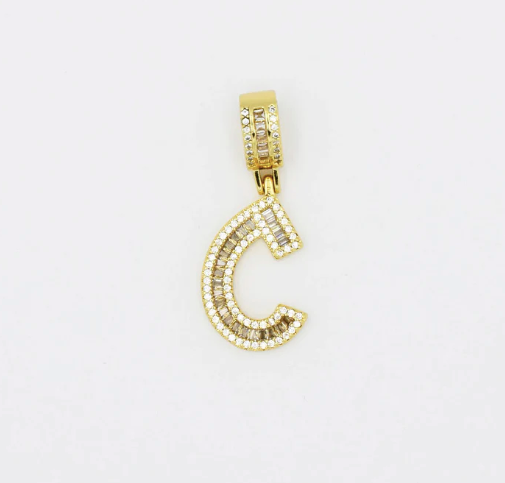 Crystal Initial Charm-310 Jewelry-Treasure Jewels-Heathered Boho Boutique, Women's Fashion and Accessories in Palmetto, FL