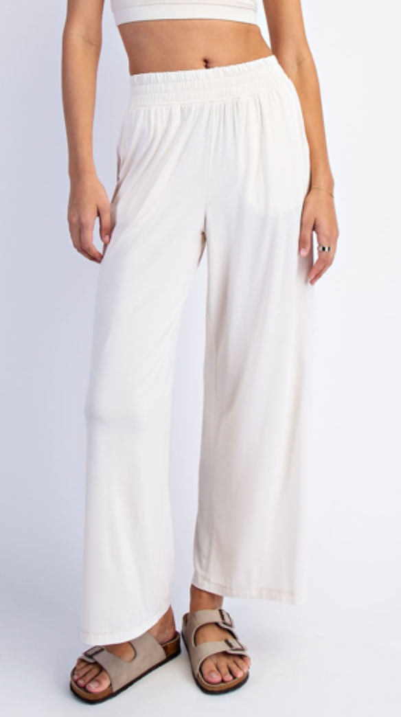 Relaxation Wide Leg Pants-150 PANTS-RAE MODE-Heathered Boho Boutique, Women's Fashion and Accessories in Palmetto, FL