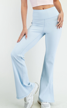Sculpted Flare Pants-150 PANTS-RAE MODE-Heathered Boho Boutique, Women's Fashion and Accessories in Palmetto, FL