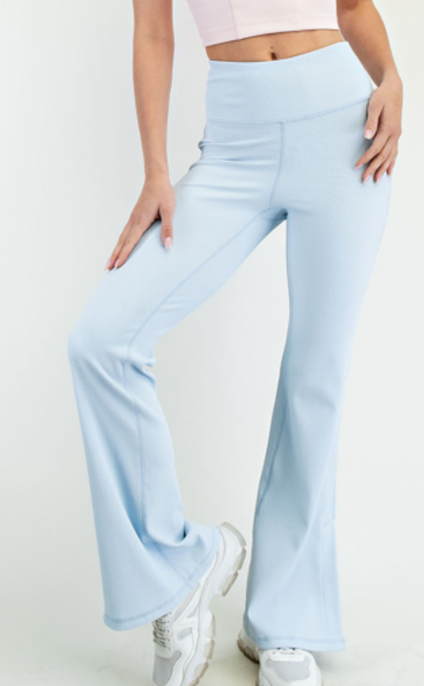 Sculpted Flare Pants-150 PANTS-RAE MODE-Heathered Boho Boutique, Women's Fashion and Accessories in Palmetto, FL