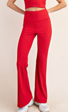 Sculpted Flare Pants-150 PANTS-RAE MODE-Heathered Boho Boutique, Women's Fashion and Accessories in Palmetto, FL