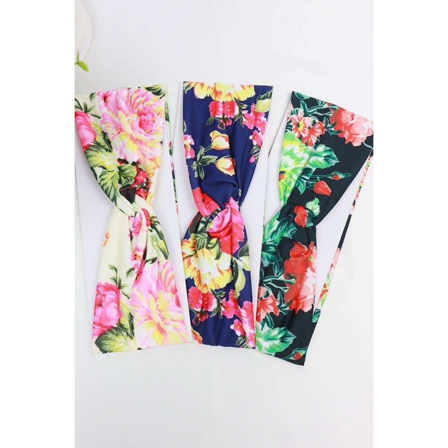 Flower Print Headwrap-Love and Repeat-Heathered Boho Boutique, Women's Fashion and Accessories in Palmetto, FL