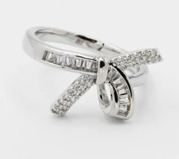 Pave Bow Ring-310 Jewelry-Treasure Jewels-Heathered Boho Boutique, Women's Fashion and Accessories in Palmetto, FL