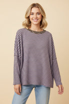 Walk It Out Top-120 LONG SLEEVE TOPS-HEIMISH-Heathered Boho Boutique, Women's Fashion and Accessories in Palmetto, FL