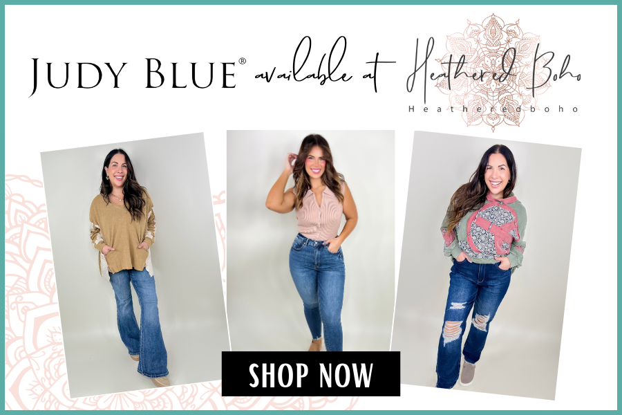 Shop the Judy Blue Denim Collection at Heathered Boho Boutique | Women's Online Fashion Boutique Sizes S - 3XL