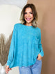Everyday Haze Mineral Wash Top-120 LONG SLEEVE TOPS-ZENANA-Heathered Boho Boutique, Women's Fashion and Accessories in Palmetto, FL