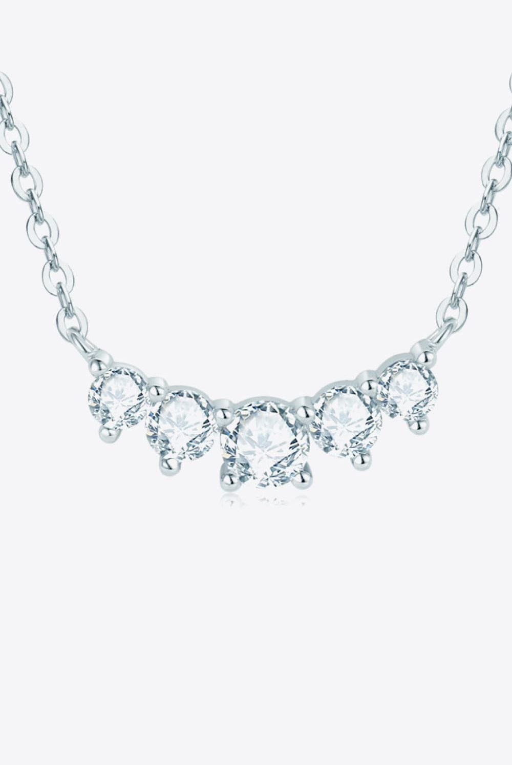 Moissanite Pendant Necklace-Jewelry-Trendsi-Heathered Boho Boutique, Women's Fashion and Accessories in Palmetto, FL