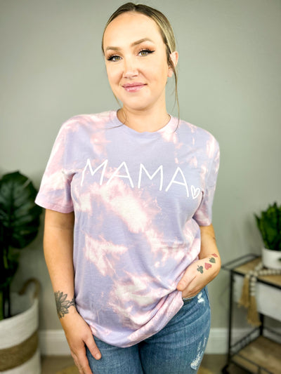 Mama Heart Bleached Graphic Tee
