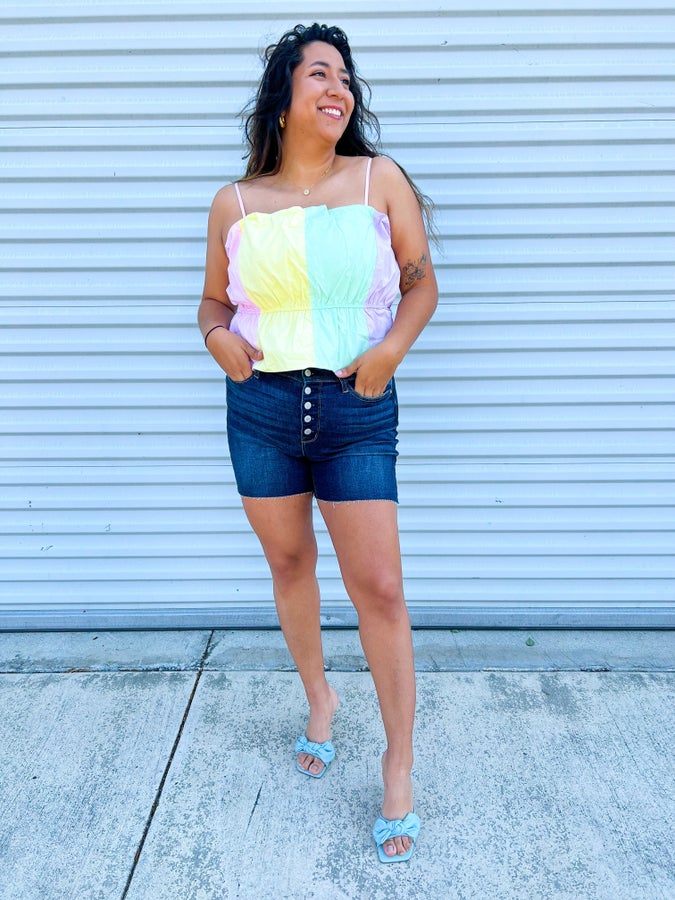 Fly Away Button Fly Shorts by Judy Blue