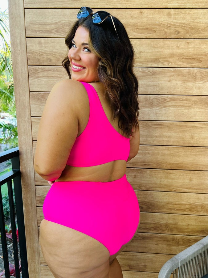 Camilla Hot Pink One Piece Swimsuit Heathered Boho