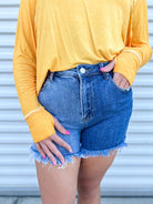 On Trend Two Toned Shorts-160 shorts-Risen Jeans-Heathered Boho Boutique, Women's Fashion and Accessories in Palmetto, FL