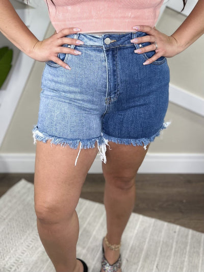 On Trend Two Toned Shorts