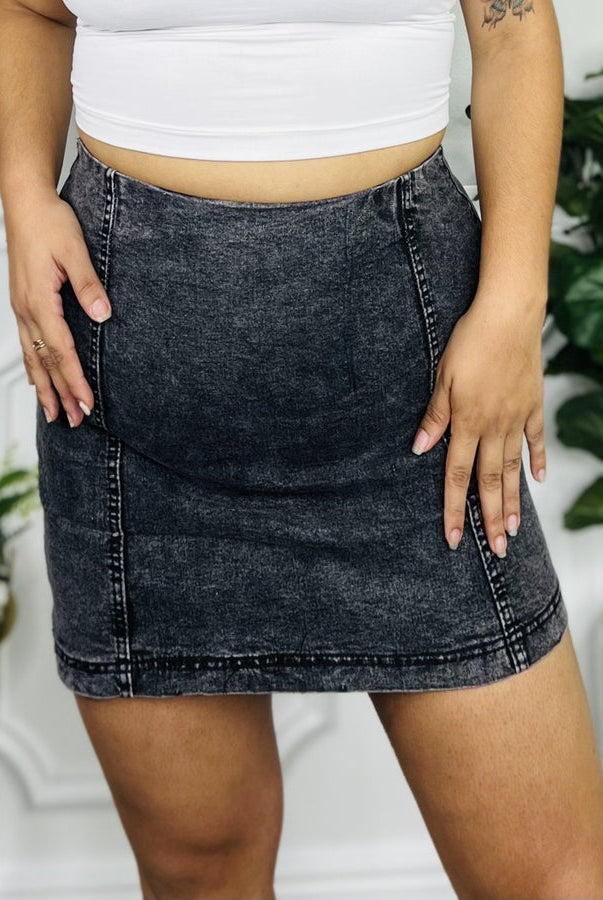 Gossip Skirt-170 Skort/ Skirt-Andree by Unit-Heathered Boho Boutique, Women's Fashion and Accessories in Palmetto, FL